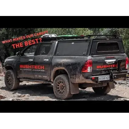 Bushtech Canopy Isuzu D-Max (2012-2020) Extra-Cab Alluminio antiscivolo - Isolato - Senza luci LED