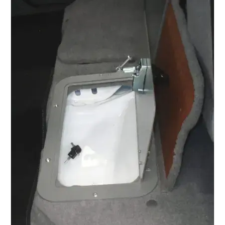 Ampio vano portaoggetti dietro i sedili Toyota Hi Lux (dal 2005 ad oggi) Doppia cabina - Grigio - Cabina extra