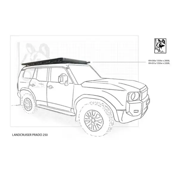 Achetez Eezi-awn K9 Roofrack Toyota Land Cruiser 250-1350 X 2