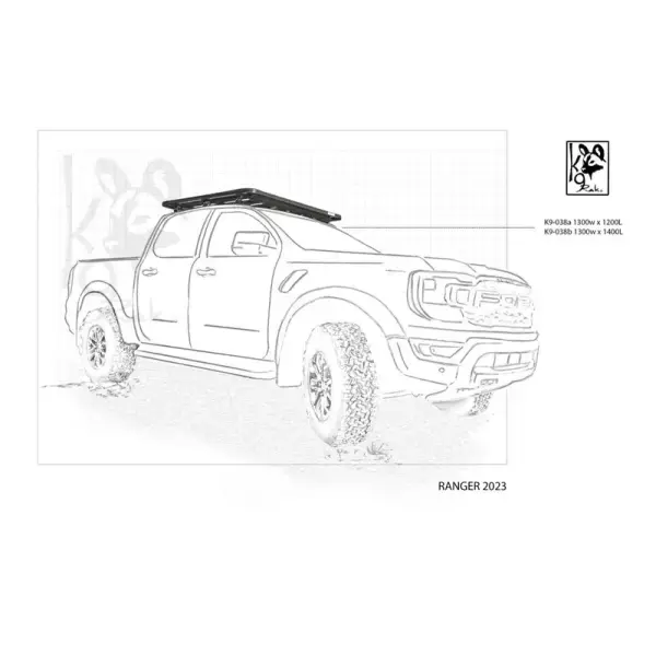 Achetez Eezi-awn K9 Roofrack Ford Range / Raptor (2023-)-extr