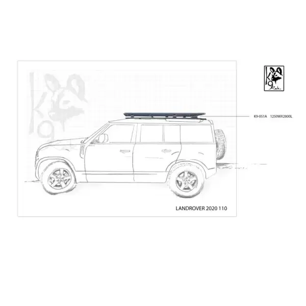 Achetez Eezi-awn K9 Roofrack Land Rover Defender 110 (2020-)-