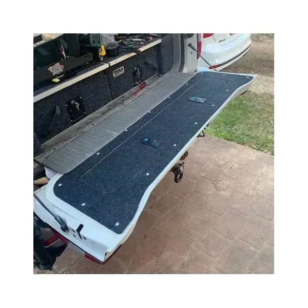 Huracan Fabrication Land Cruiser 100 series Tailgate Storage Mod-Marine Carpet