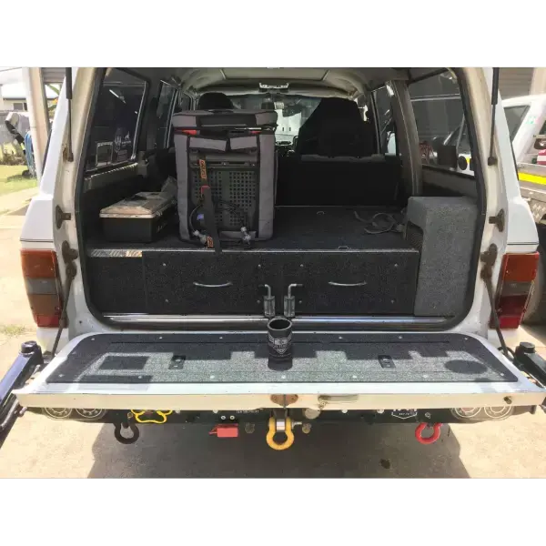 Huracan Fabrication Land Cruiser 60 series Tailgate Storage Mod-Marine Carpet