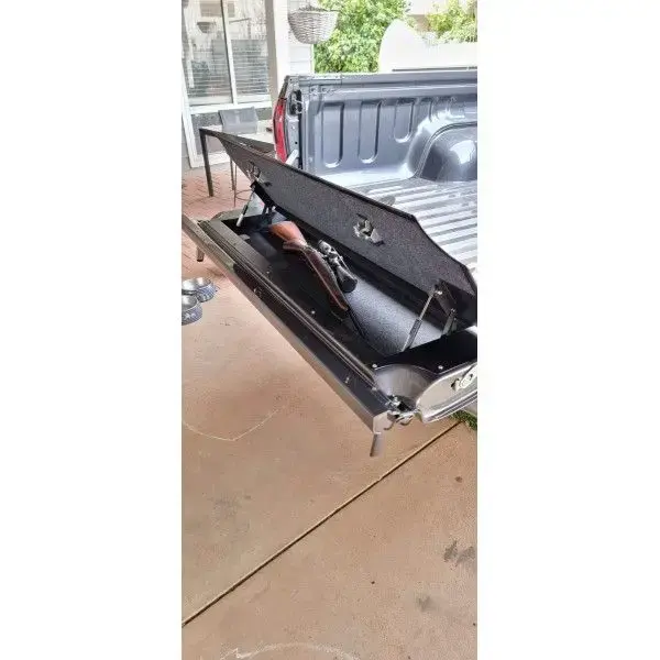 Huracan Fabrication Hilux Revo J-Deck loadbay Tailgate Storage Mod-Powdercoated