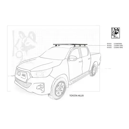 Eezi-Awn K9 Roofrack Toyota Hi Lux Revo (2016 - present)-SC