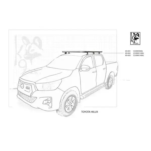 Eezi-Awn K9 Roofrack Toyota Hi Lux Revo (2016 - present)-SC