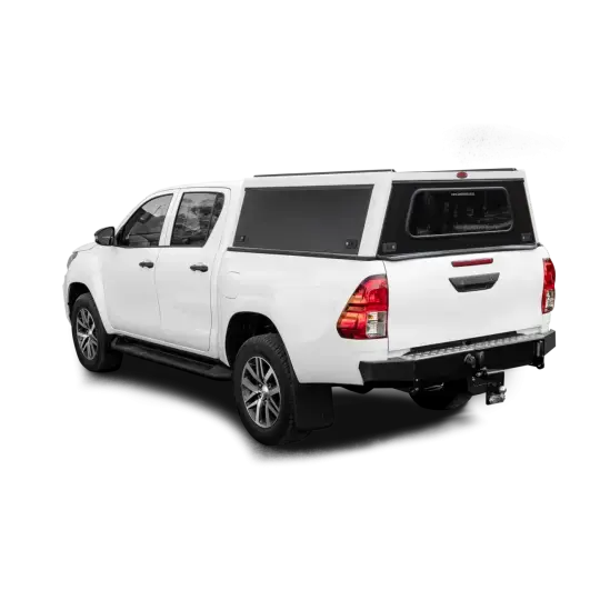 Bushtech Canopy Toyota Hi Lux (2016-present) Double-Cab Smooth aluminium-Not insulated-With LED light