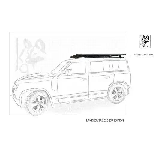 Eezi-Awn K9 Roofrack Land Rover Defender 110 (2020-)-1300 x 2100 mm