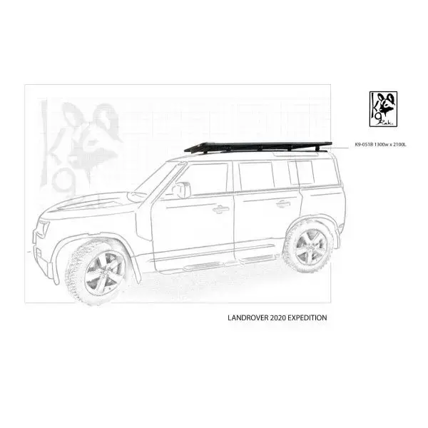 Eezi-Awn K9 Roofrack Land Rover Defender 110 (2020-)-1300 x 2100 mm