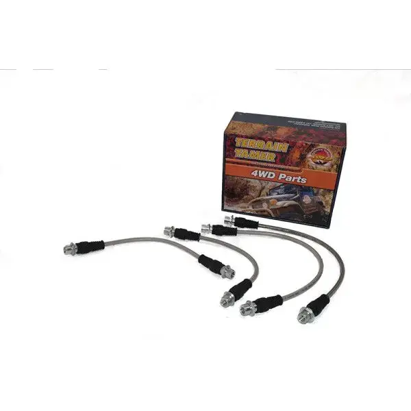 KIT DE FLEXIBLES DE FREIN TRÉSSÉ POUR RÉHAUSSE 50MM