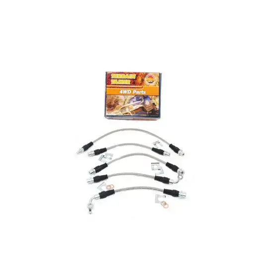 KIT DE FLEXIBLES DE FREIN TRÉSSÉS POUR RÉHAUSSE 50MM