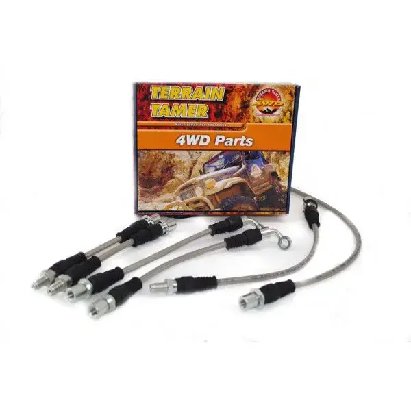 KIT DE FLEXIBLES DE FREIN TRÉSSÉ POUR RÉHAUSSE 50MM