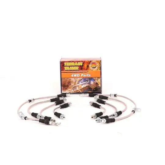 KIT DE FLEXIBLES DE FREIN TRÉSSÉ POUR RÉHAUSSE 50MM