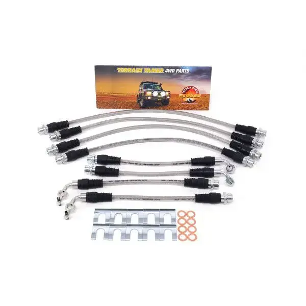 BRAIDED BRAKE HOSE KIT 0-50MM RAISED VEHICLE