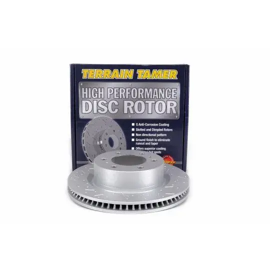 T/T SLOTTED & DIMPLED DISC ROTOR FRONT 340MM DIAMETER