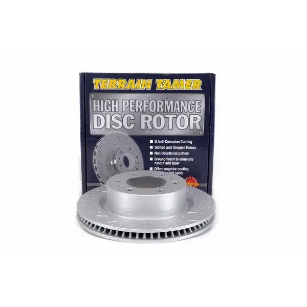 T/T SLOTTED & DIMPLED DISC ROTOR FRONT 340MM DIAMETER