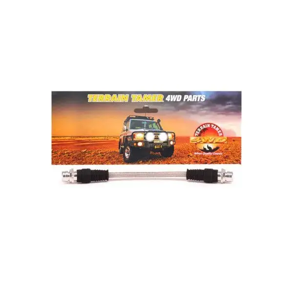 FLEXIBLE DE FREIN TRÉSSÉ CENTRAL AVANT DROIT +50MM