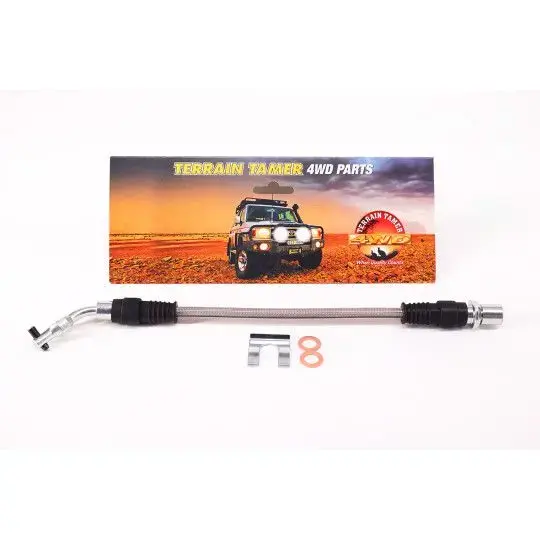 FLEXIBLE DE FREIN TRÉSSÉ AVANT GAUCHE SANS ABS