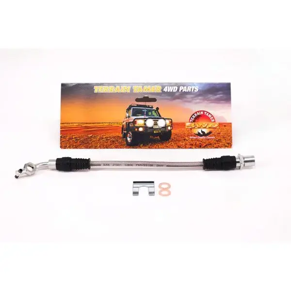 FLEXIBLE DE FREIN TRÉSSÉ AVANT DROIT SANS ABS