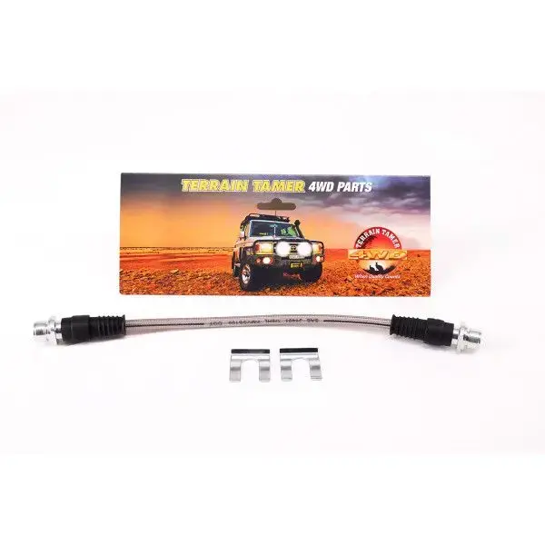 FLEXIBLE DE FREIN TRÉSSÉ CENTRAL AVANT DROIT ABS +50MM