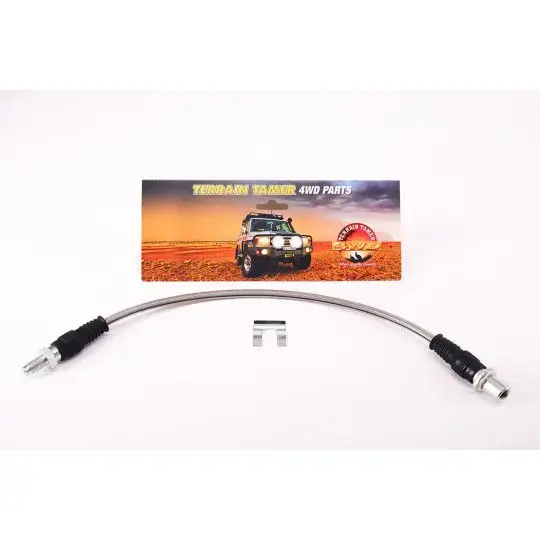 FLEXIBLE DE FREIN TRÉSSÉ CENTRAL AVANT SANS ABS +50MM