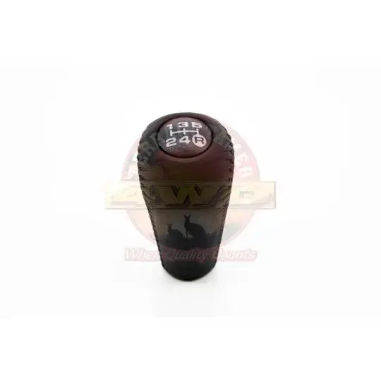 KNOB SHIFT LEVER LEATHER BLACK 5 SPEED