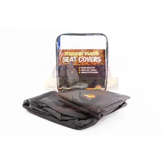 SEAT COVER SET FRT DRIVER BUCKET + PASS 3/4 BENCH GREY