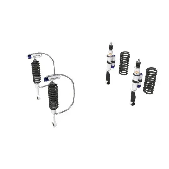Land Cruiser KDJ120 Kit suspension Terrain Tamer Amortisseurs Bonbonnes séparées conversion pneumatique en ressorts