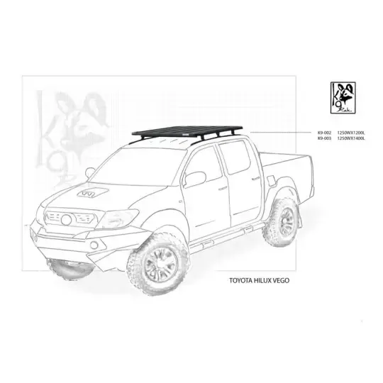 Achetez Eezi-awn K9 Roofrack Toyota Hi Lux Vigo (2005-2015)-d