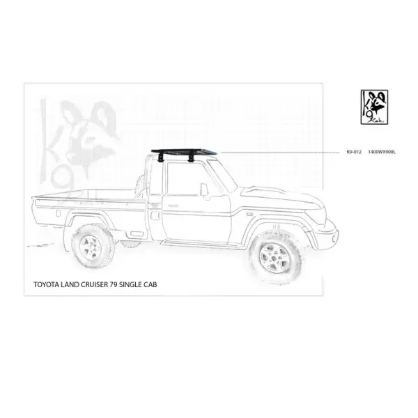 Achetez Eezi-awn K9 Roofrack Toyota Landcruiser 79-single Cab