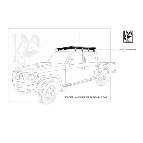 Achetez Eezi-awn K9 Roofrack Toyota Landcruiser 79-double Cab