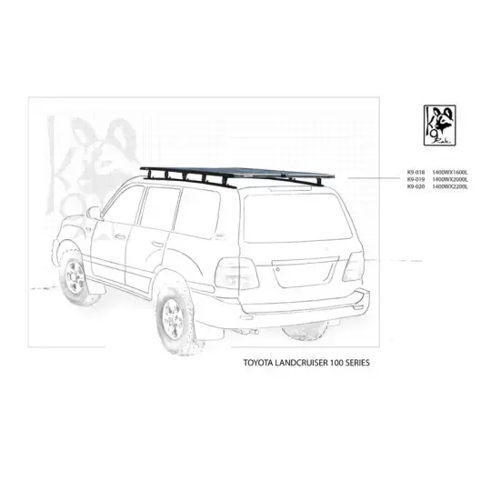 Achetez Eezi-awn K9 Roofrack Toyota Land Cruiser 100-1400 X 1