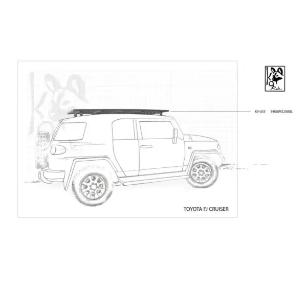 Achetez Eezi-awn K9 Roofrack Toyota Fj Cruiser-1400 X 2000 Mm