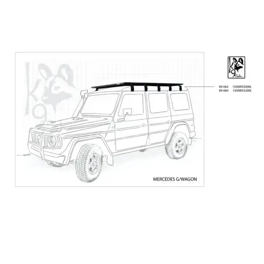 Achetez Eezi-awn K9 Roofrack Mercedes G-class-1500 X 2200 Mm 