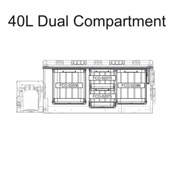 Achetez National Luna 40l Dual Compartment Drawer Refrigerato