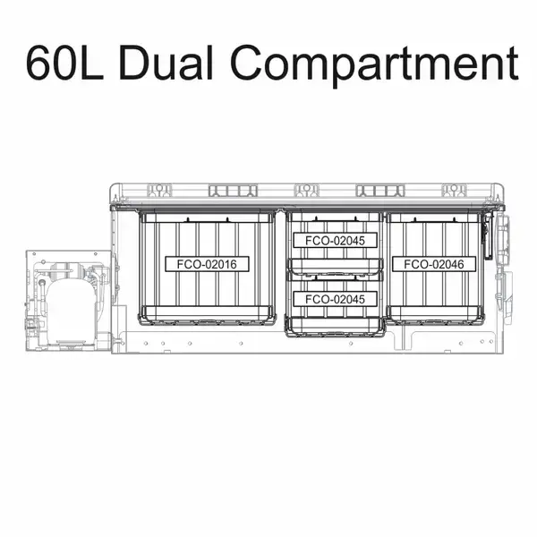 Achetez National Luna 60l Dual Compartment Drawer Refrigerato